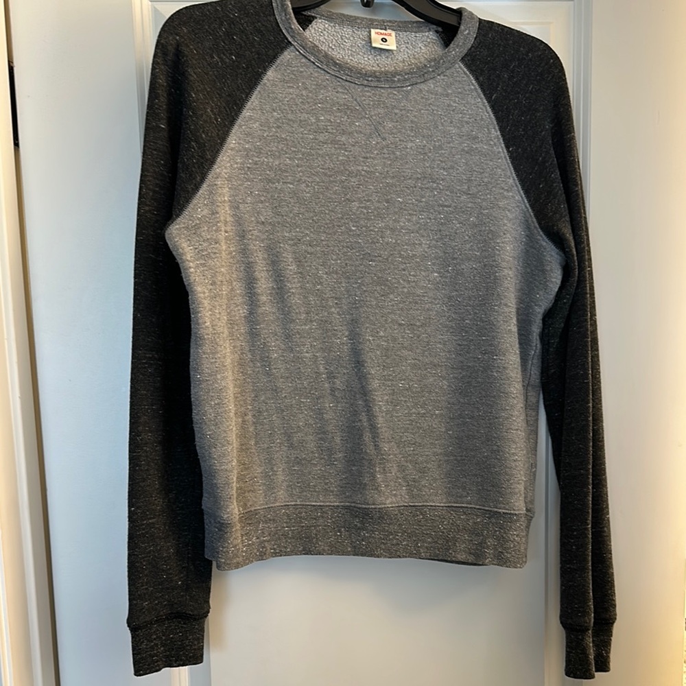 Unisex- HOMAGE- Gray and Black Sweatshirt- small